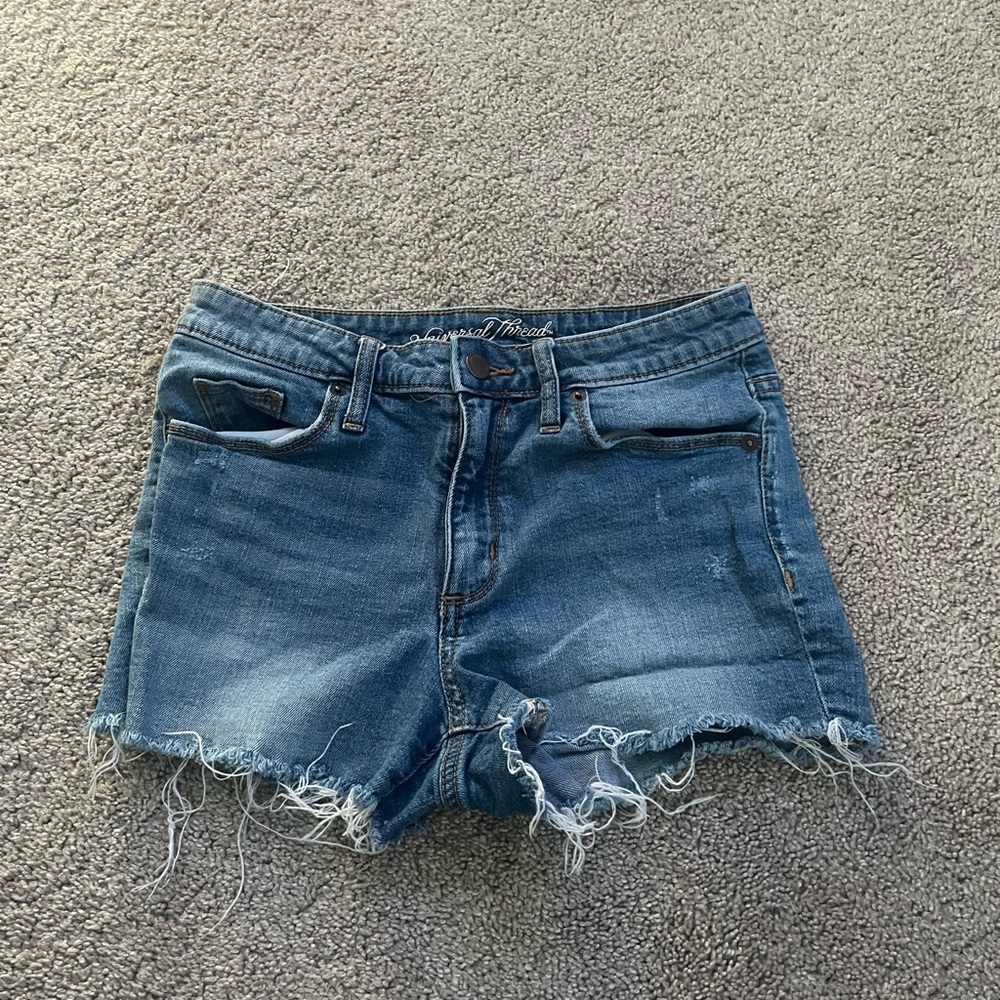 Universal Thread Blue Frayed Jean Shorts